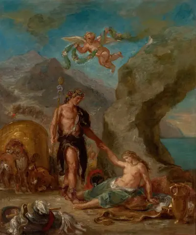 The Autumn – Baccus and Ariadne von Eugène Delacroix
