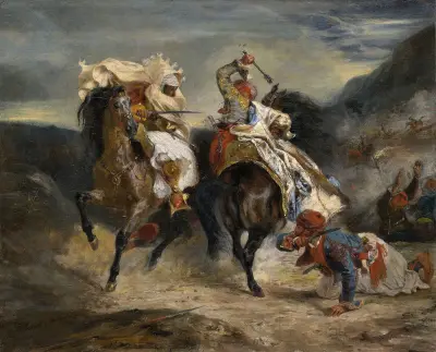 Souboj Giaura s Hassanem, Eugène Delacroix