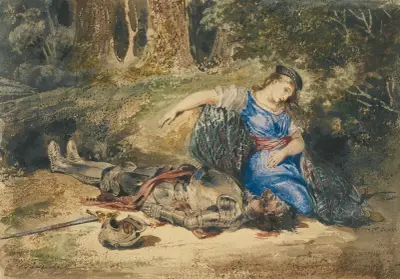 Śmierć Lary, Eugène Delacroix