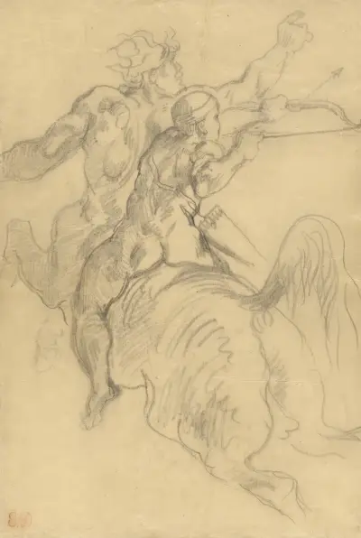 Wychowanie Achillesa, 1844 – Nr. 1, Eugène Delacroix