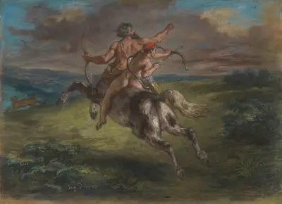 The Education of Achilles, 1862 von Eugène Delacroix