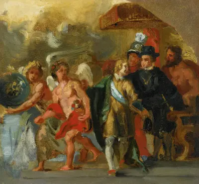 Scéna s arcivévodkyní Isabelou (podle Rubense), Eugène Delacroix