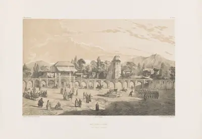 Plac Królewski Mejdān-e Šāh w Teheranie, Eugène Flandin