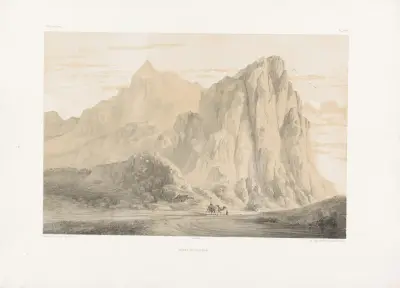 Góra Bisutun, Eugène Flandin