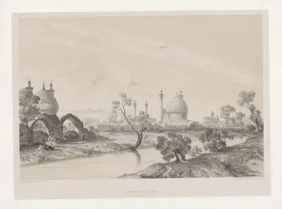 Meczet Szacha (Isfahan), 1843, Eugène Flandin