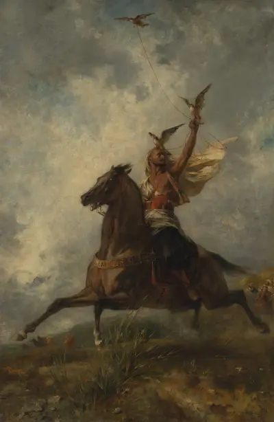 The Arab Falconer av Eugène Fromentin