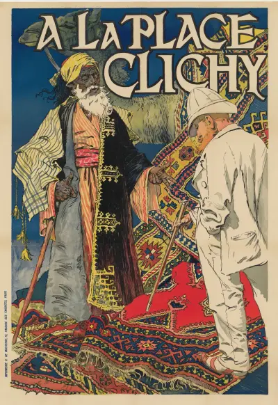 A la Place Clichy. Lundi 14 septembre – tapis français et orientaux av Eugène Grasset
