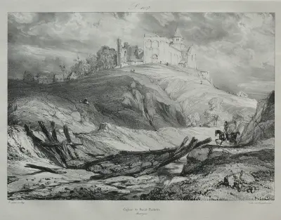Kościół w Saint-Nectaire, Eugène Isabey
