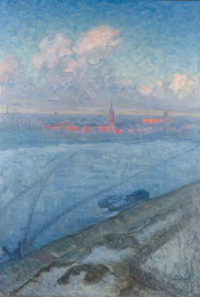 The City at Sunset, Eugène Jansson