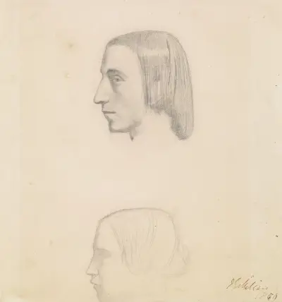 Izabela – głowa, studium służącej, Sir John Everett Millais