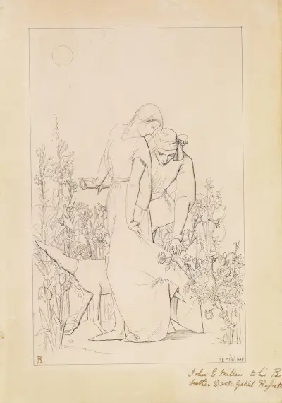Kochankowie przy krzaku róży, 1848 – nr 2, Sir John Everett Millais