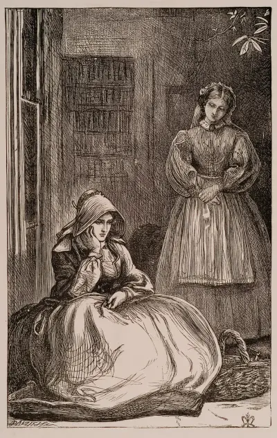 Proszę pani, czy możemy dostać groszek do łuskania, Sir John Everett Millais