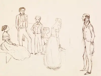 Szkic wieczornego przyjęcia, 1850 – Nr. 2, Sir John Everett Millais