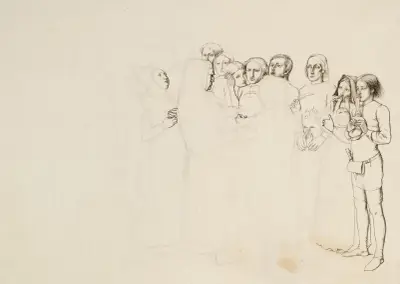 Studium do „Barona spisującego swoich wasali”, Sir John Everett Millais