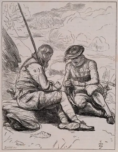 Łowcy gołębi – Stansbury i Felton dzielą zdobycz, Sir John Everett Millais