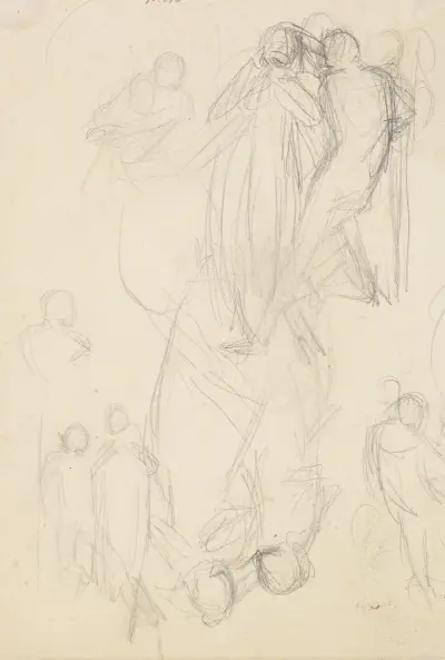 Ucieczka heretyka – szkic dziewczyny i jej kochanka, 1857 – Nr. 2, Sir John Everett Millais