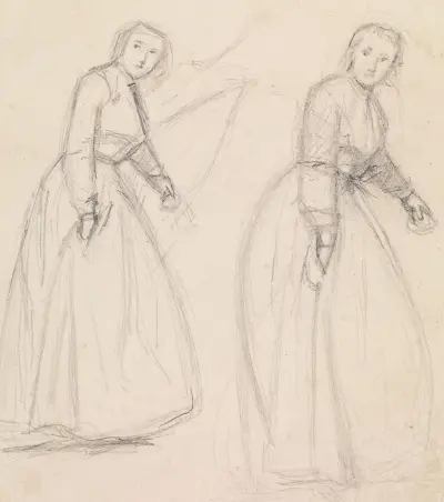 Wyjęty spod prawa rojalista 1651 – purytańska dziewczyna odwiedza kawalera – nr 2, Sir John Everett Millais