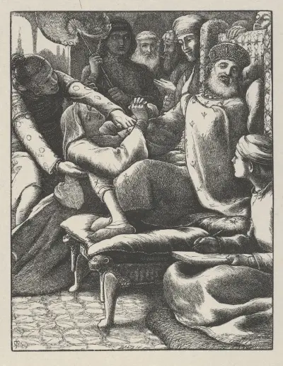Niesprawiedliwy sędzia i natrętna wdowa, Sir John Everett Millais