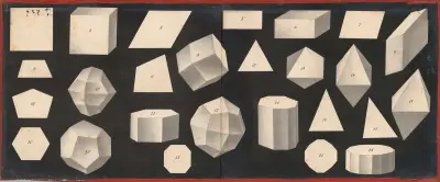 Shapes of crystals, 1886 – nr 1 av J.F. Schreiber