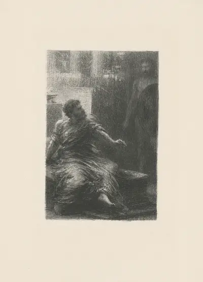 Der Fall Trojas. Dritter Akt. Erscheinung Hektors von Henri Fantin-Latour