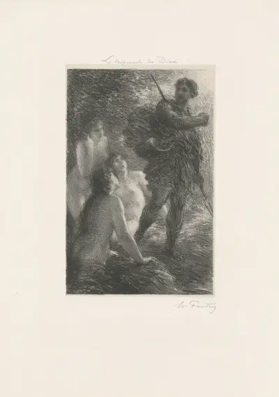 Götterdämmerung. Dritter Aufzug. Siegfried und die Rheintöchter von Henri Fantin-Latour