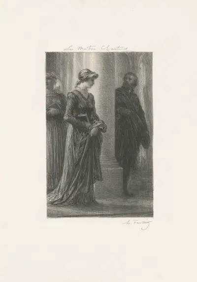 Die Meistersinger von Nürnberg. Erster Aufzug. Begegnung von Walther und Eva von Henri Fantin-Latour
