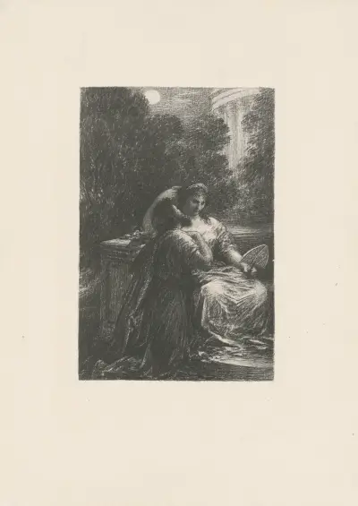 Die Trojaner in Karthago. Akt III. Liebesduett von Henri Fantin-Latour