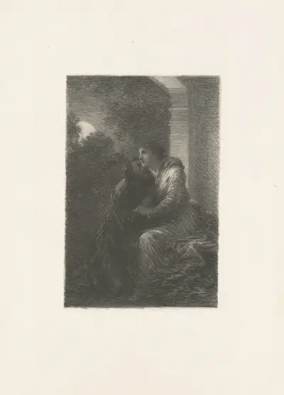 Lohengrin. Akt III. Liebesszene von Henri Fantin-Latour