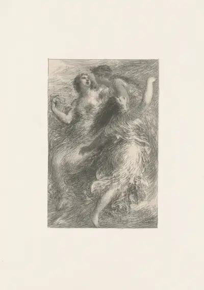 Das Rheingold. Erste Szene. Die Rheintöchter von Henri Fantin-Latour