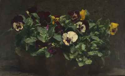 Stilleben mit Stiefmütterchen von Henri Fantin-Latour
