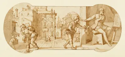Taddeo Rebuffed by Francesco Il Sant’Angelo av Federico Zuccaro