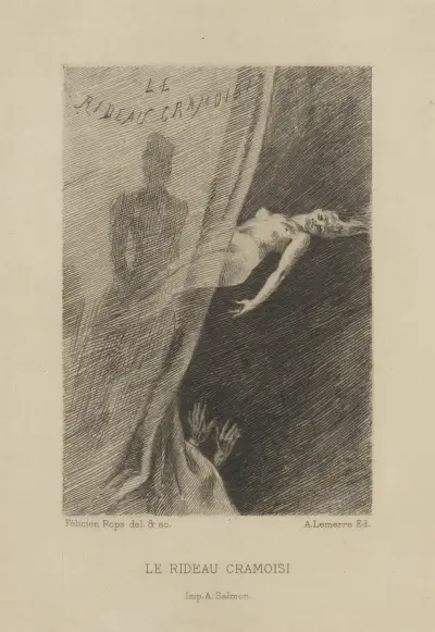 Le rideau cramoisi av Félicien Rops