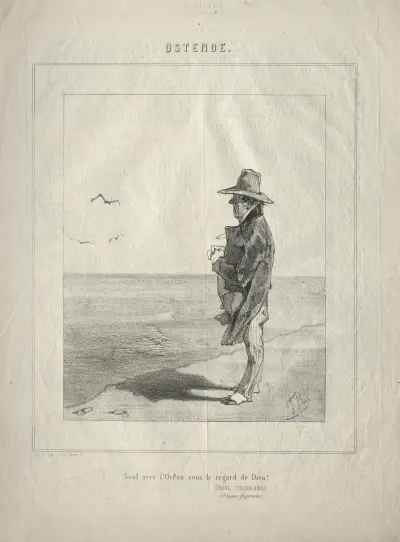 Ostend (Seul avec l’ocean sous le regard de Dieu!) av Félicien Rops