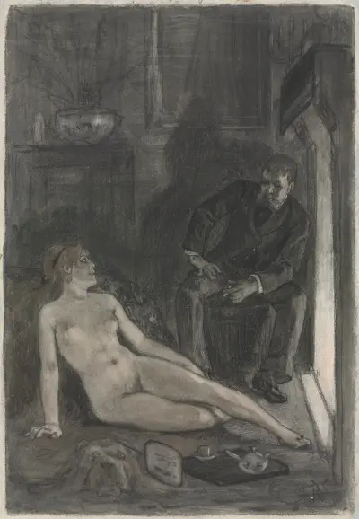 Winter Evening av Félicien Rops