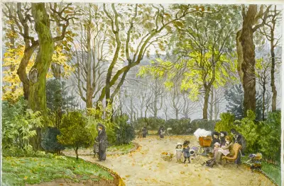 Le square de la mairie du XIVème arrondissement. Les veuves, Félix Brard