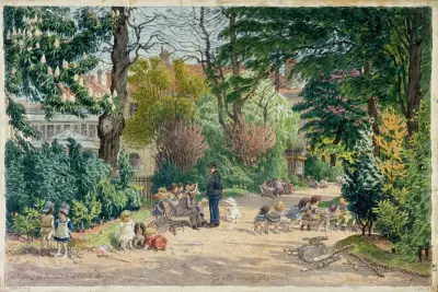 Le square de la Mairie et l’école des garçons, Paris, XIVème arrondissement, Félix Brard
