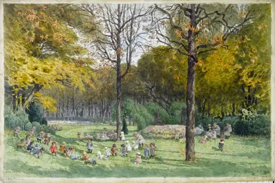 Les petits au square de la Mairie du XIVème arrondissement, Félix Brard