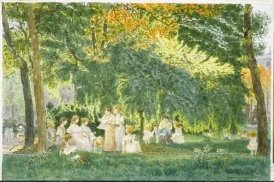 Square de la Mairie (XIV) Paris, 1918, Félix Brard