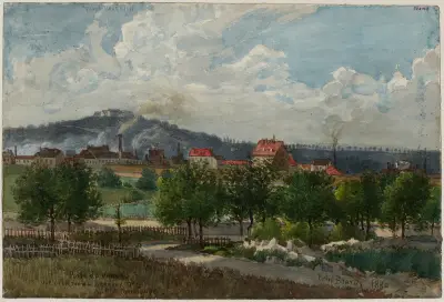 Vue de la porte de Vanves prise de la rue de Bagneux au Grand-Montrouge, Félix Brard