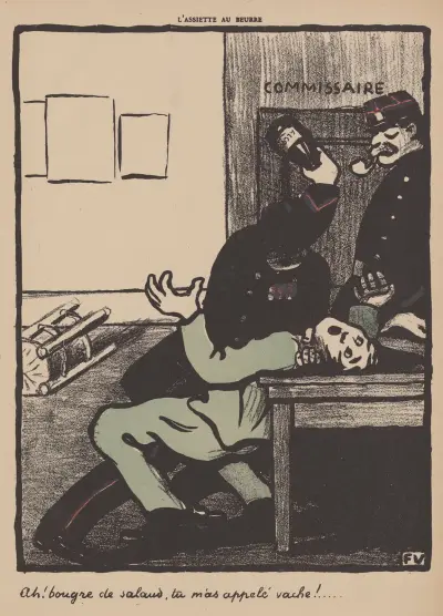 Ah! bougre de salaud, tu m’as appelé vache! von Félix Vallotton