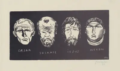 Caesar, Socrate, Iesus, Neron av Félix Vallotton