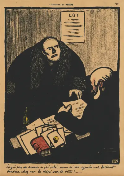 Verbrechen und Strafe; Die Frage ist nicht, ob… von Félix Vallotton