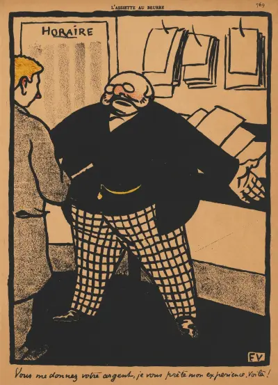Verbrechen und Strafen; Du gibst mir dein Geld… von Félix Vallotton