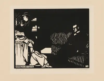 Getting Ready for a Visit (Apprets de visite) av Félix Vallotton