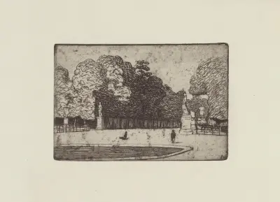 Grande allée du Luxembourg av Félix Vallotton