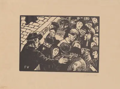 Tłum w Paryżu, Félix Vallotton