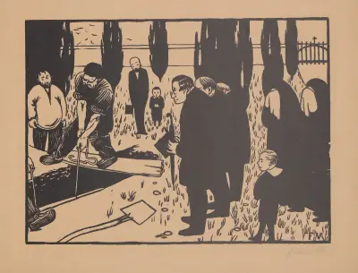 Pogrzeb, Félix Vallotton