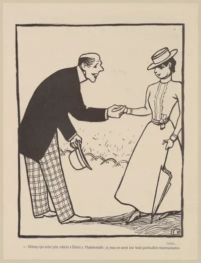Všimněte si, že váš otec povoluje; Désiré, Mademoiselle; budu vám za to zvlášť vděčný., Félix Vallotton