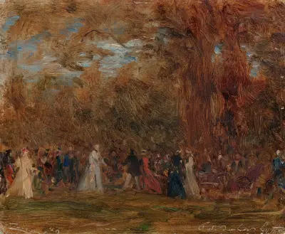 Fête à l’ambassade d’Angleterre à Paris av Félix Ziem