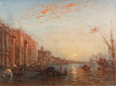 Inondation À Venise av Félix Ziem